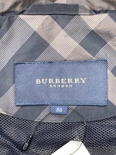 BURBERRY LONDON/Jacket/38/Polyester/NVY/Check/fcd55-054-28 BURBERRY LONDON/Jacket/38/Polyester/NVY/Check/fcd55-054-28