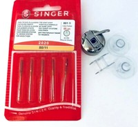 Original Singer NäHmaschinen Nadeln + Spulenkapsel (Cb) Und 3X Kunststoff Spulen