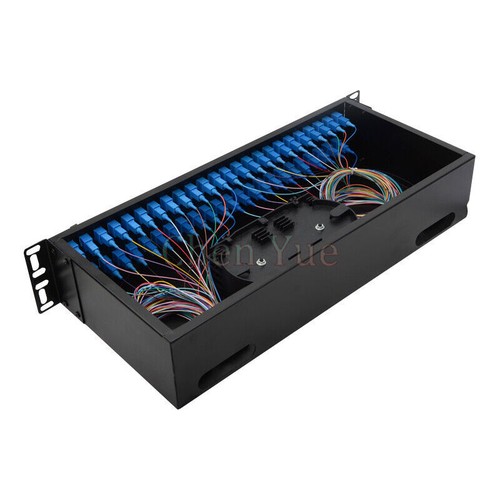 48 core Rack Mount Fiber Termination Box Patch Panel ODF SC UPC Pigtail ...