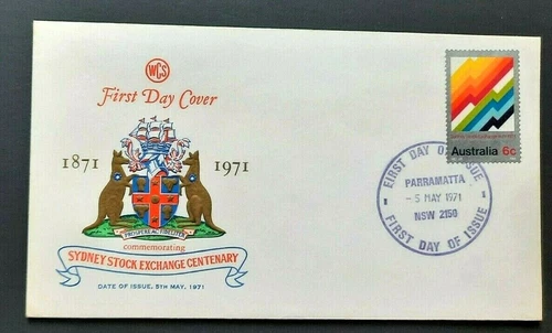 Australia First Day Cover Sydney Stock Exchange  1971 bud87