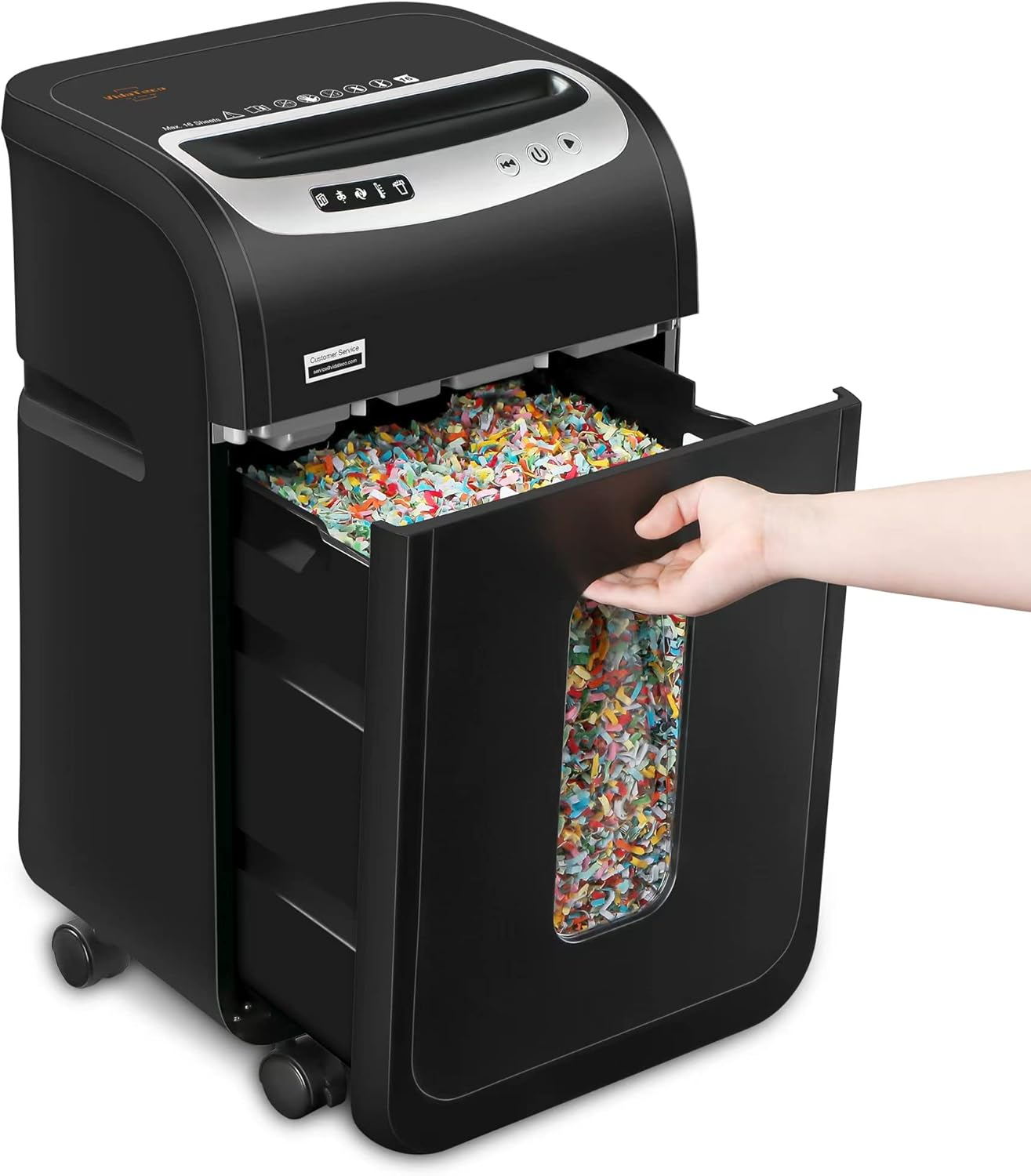 Paper Shredder for Home Office Heavy Duty with 60 Mins Running,Vidateco 18-Sheet-image