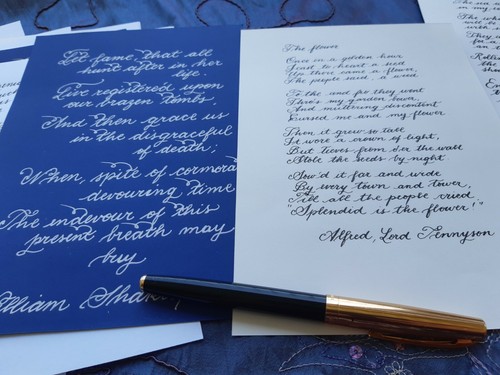 English Poetry in calligraphy, custom made - Picture 7 of 9
