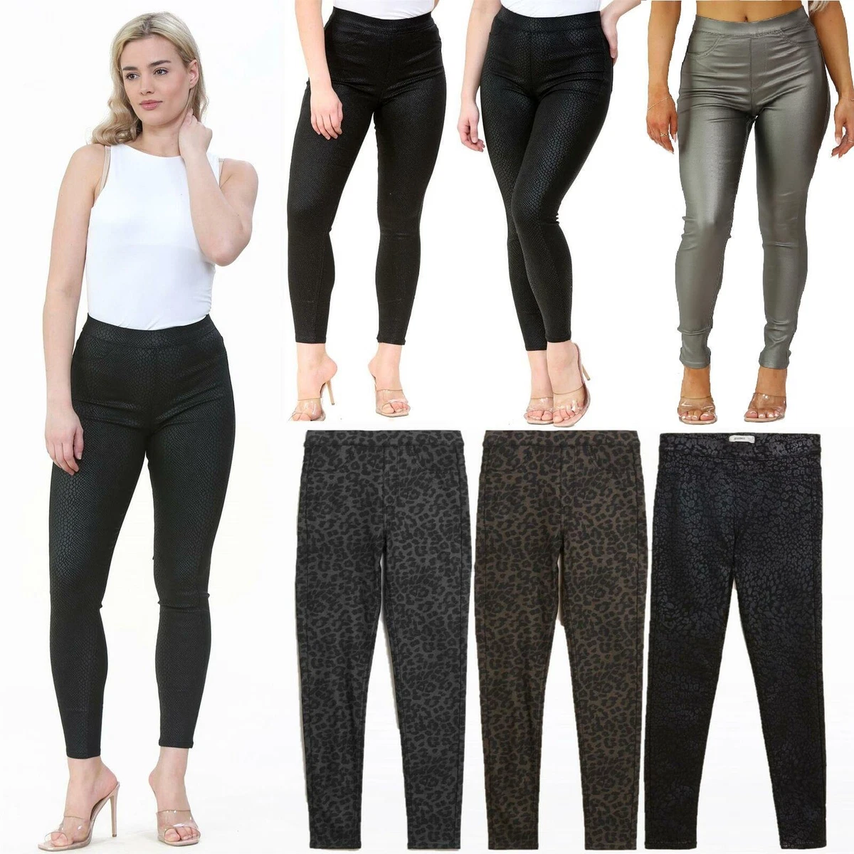 Coated jeggings shop uk
