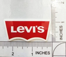 Levi's Glossy Waterproof Vinyl Logo Decal Sticker 2.5"x1"