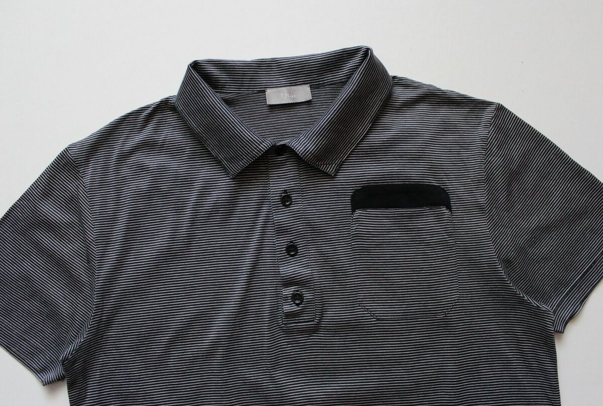 Men's Dior Homme (made for Japan) Polo Shirt Stripe Men's Dior Homme (made for Japan) Polo Shirt Stripe