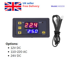 12V 24V 110-220V Digital Thermostat Temperature Controller Meter Regulator W3230
