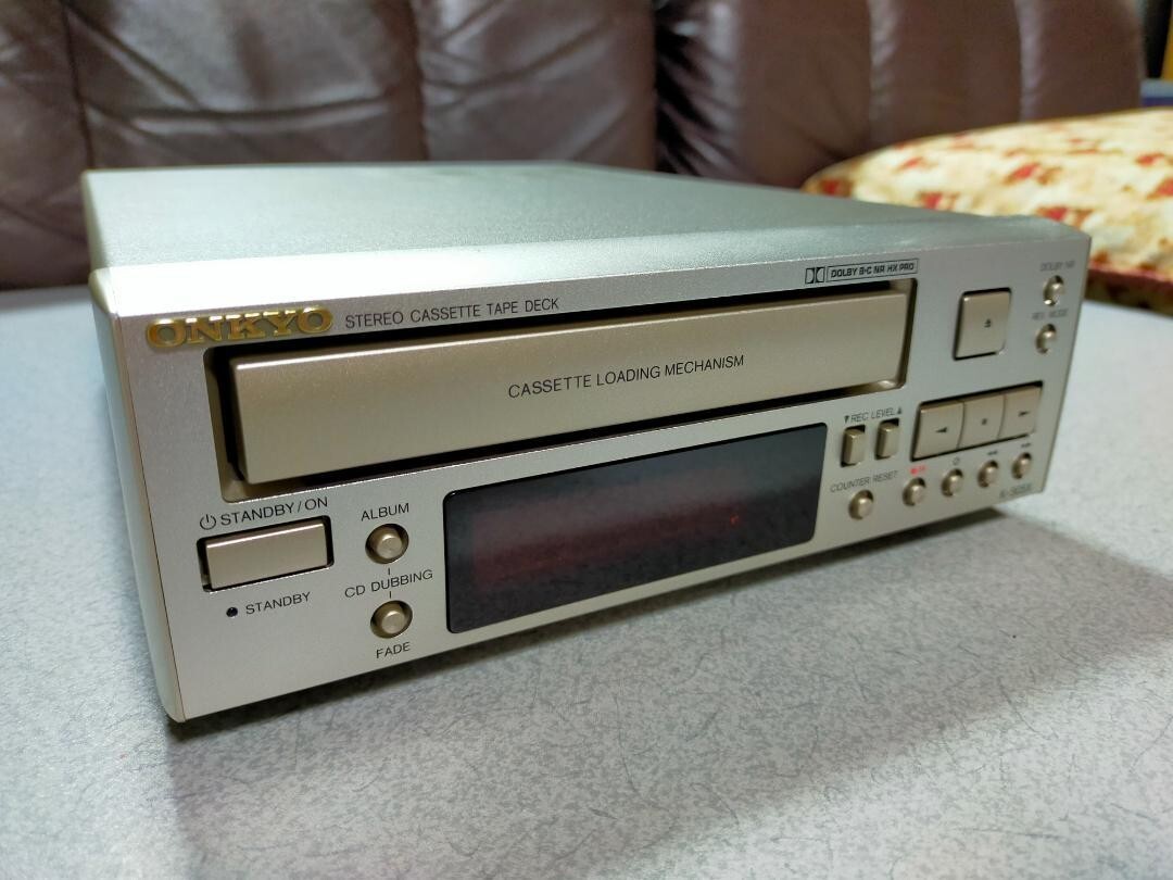 ONKYO K-505X Stereo Cassette Deck INTEC Silver Japan Used ONKYO K-505X Stereo Cassette Deck INTEC Silver Japan Used