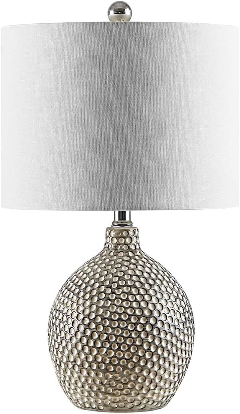 Lighting Collection Breeda Modern Contemporary Ivory / Silver Ceramic 19-Inch Be