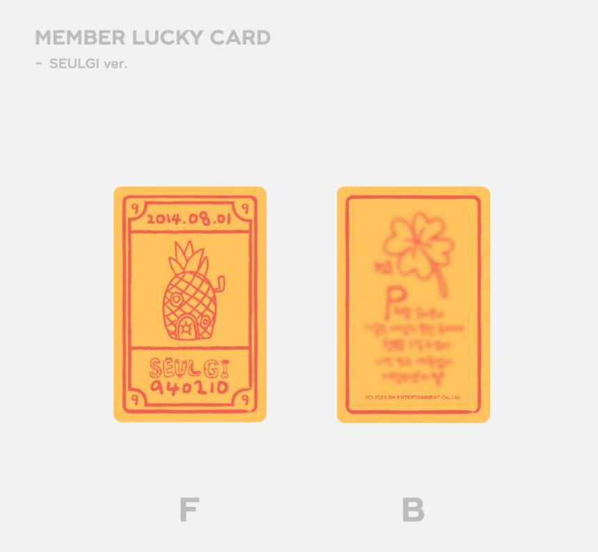 Red Velvet 9th ANNIVERSARY OFFICIAL MD GOODS LUCKY CARD SET +