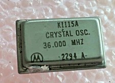 K1115A MOTOROLA Crystal Oscillator 36.000 MHZ Vintage gold leads  3 pieces