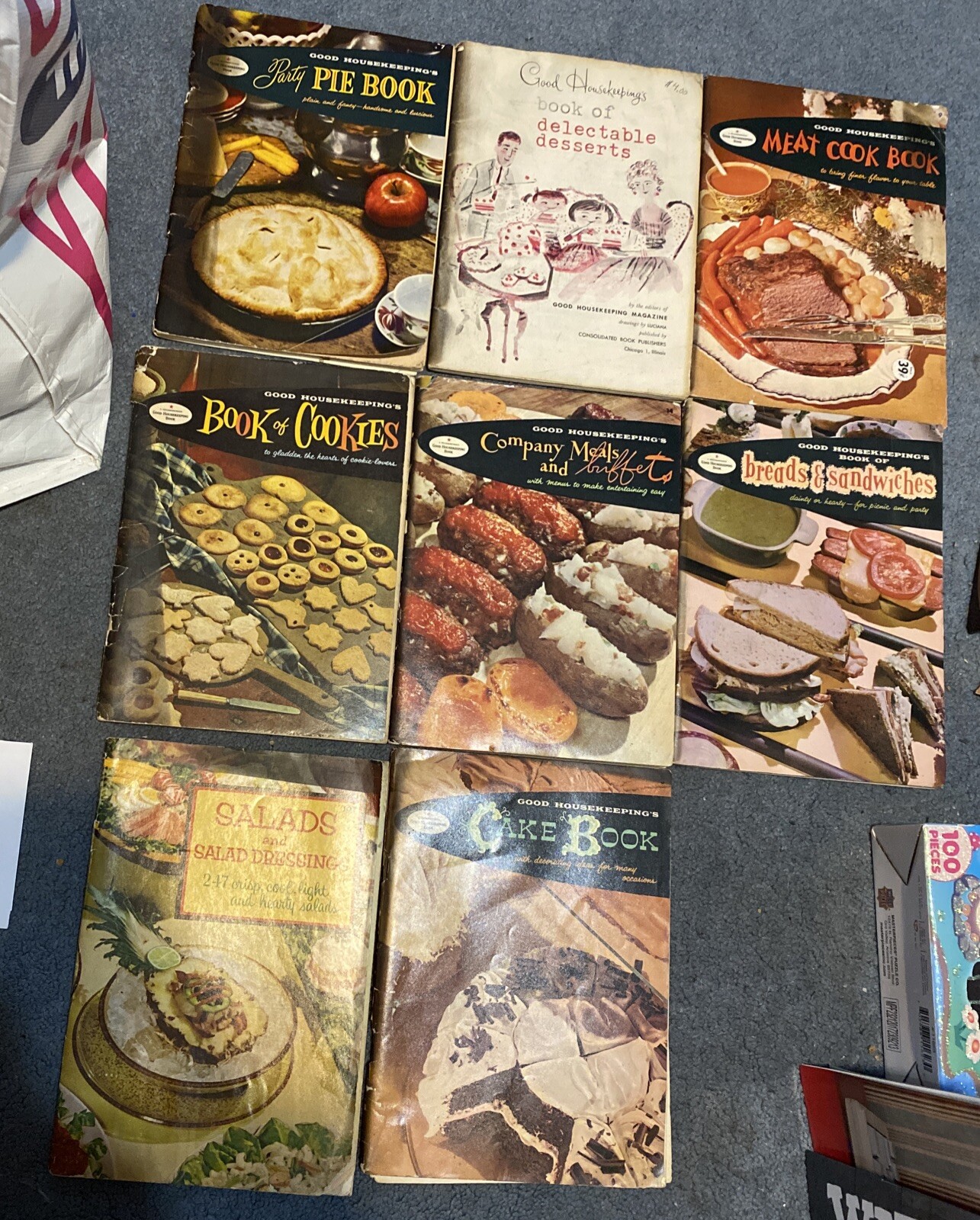 Lot 8 Good Housekeeping 1958 CookBooks Vintage Kitchen Collectibles