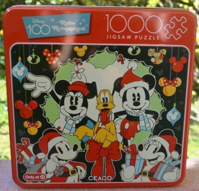 100% COMP. 2023 DISNEY 100 YEARS RETRO REIMANGED 1O00 PIECE JIGSAW PUZZLE-