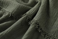 Crimped Frayed Edge Crinkle Maxi Plain Scarf Elegant Super Soft Hijab Shawl Wrap