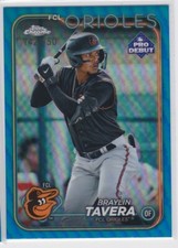 2024 Topps Pro Debut BRAYLIN TAVERA Baltimore Orioles BLUE REFRACTOR #'d /150