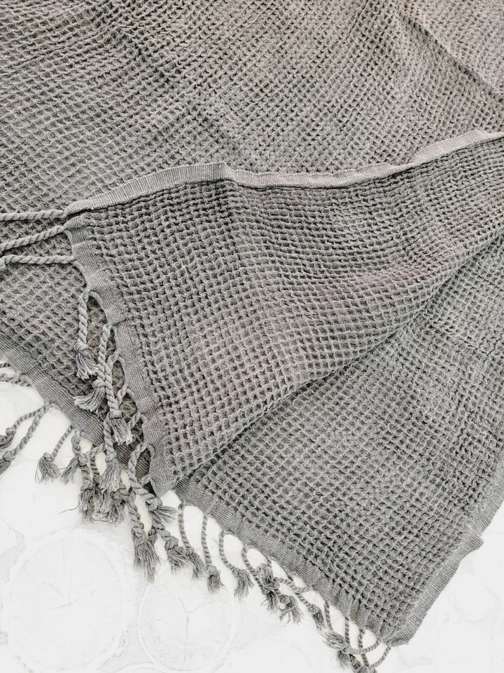 Premium Waffle Turkish Towel,Absorbent Bath Towel 100% cotton unisex throw,towel - Image 2 of 4