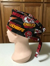 Scrub or Chef Hat Medical Nursing Chemo Kansas City Chief's 57 Skull Cap