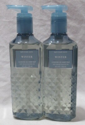 Bath & Body Works Cleansing Gel Hand Soap Lot Set of 2 WINTER orange, balsam