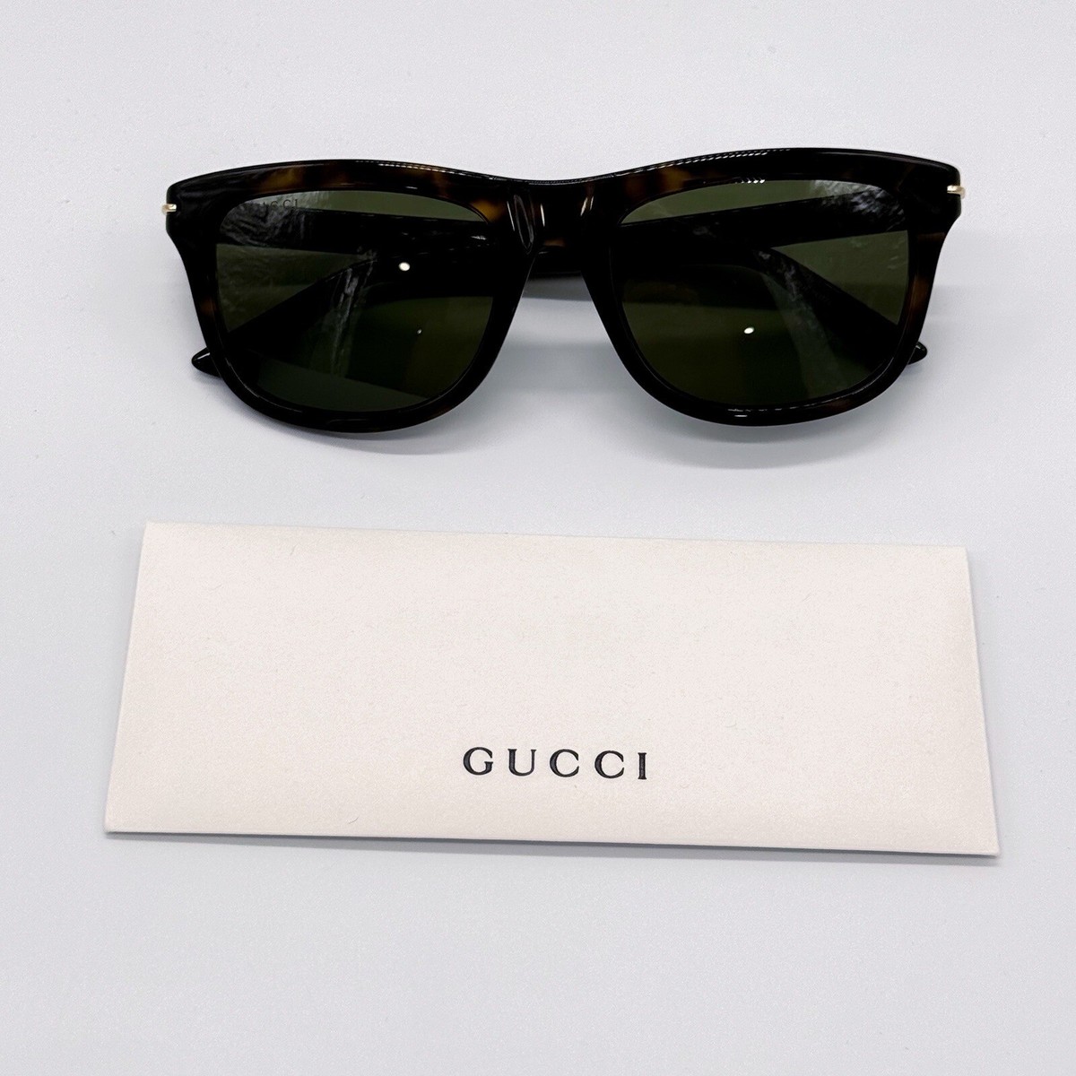 NEW GUCCI GG1444S 002 SQUARE HAVANA GREEN MEN SUNGLASSES  display picture 2