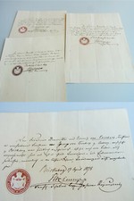 3 documents government B&uuml;ckeburg 1876-1880 for Frl. from Cornberg to Auburg/nobility