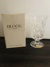 BLOCK 24% Full Lead Crystal Hand Crafted Pedestal Vase