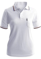 CLOVERY Women's Active Wear Quick Drying Short Sleeve 2-Button Active Polo Shirt