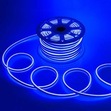 220V Neon LED Strip Rope Light Waterproof Outdoor Lighting UK Plug Double Sided