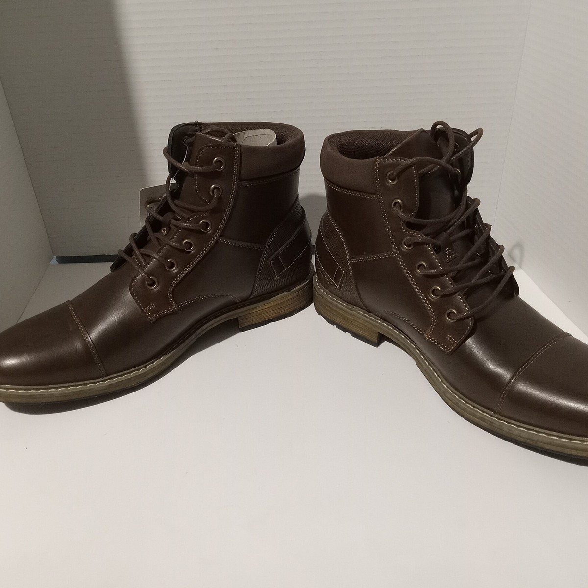 New JF J.Ferrar Mens Dress Ankle Boots Lace Up Sz 11M JF Slate Black Memory Foam J. Ferrar Men main image 2