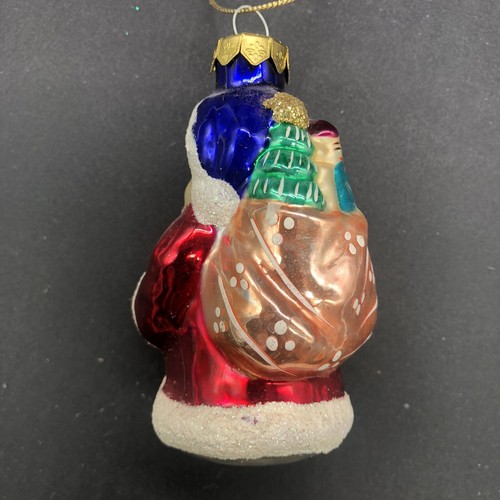 Vtg 6 Glass Santa & Nutcracker Ornaments 3.5” Assorted Colors Hand Painted Faded - Picture 5 of 18