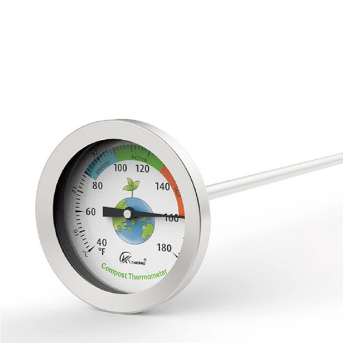 Compost Soil Tester Meter Probe Stainless Steel Thermometer Temperature Monitor - Picture 5 of 11