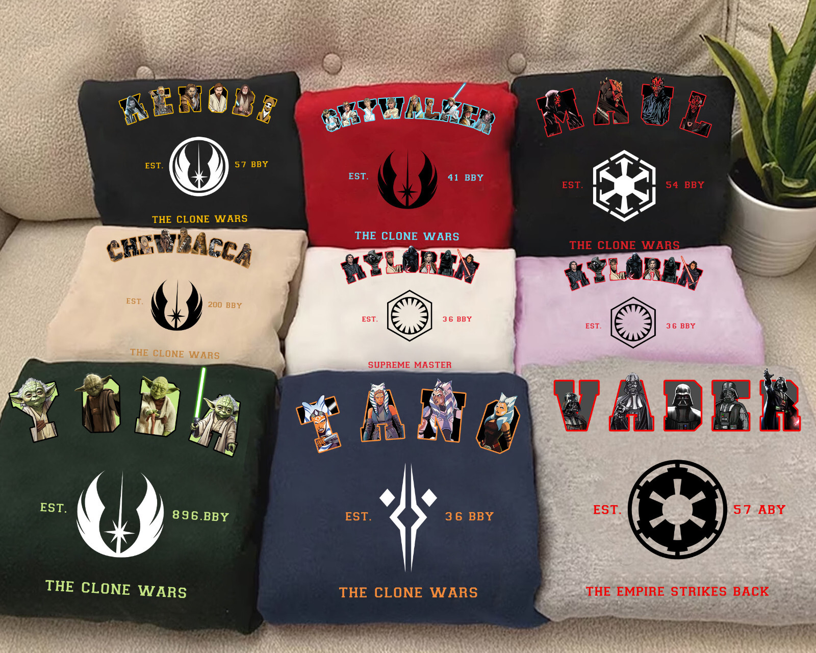 ALTRA Camicie Personaggi Star Wars Gruppo Star Wars Unisex Adulto Bambino Maglietta 5925921