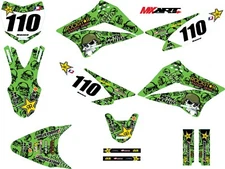 Kawasaki KLX 110 - 2010 - 2024 Full Custom Graphic Kit METAL STYLE sticker kit