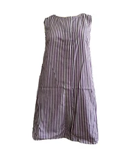 J.W. ANDERSON TOPSHOP COTTON PURPLE STRIPE MINI DRESS UK 6 EU 34 US 2 XS BNWT