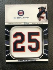 BYRON BUXTON 2022 Topps Series 1 Player Jersey Number Medallion BLACK # 80/299