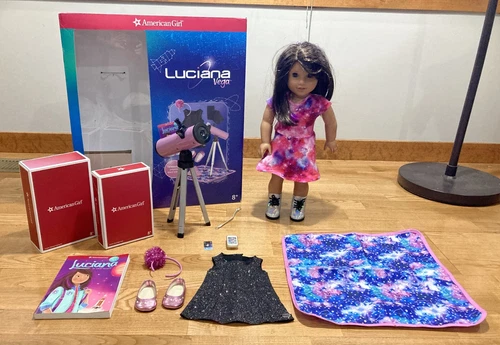 American Girl 2018 Girl of the Year Luciana Vega 18" Doll w/Box + Extras EUC