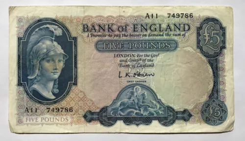 old british bank notes 10 shillings one pound £1 five pounds £5 choose your type image 1