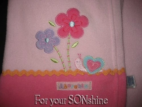 Child of Mine Carters розовое флисовое одеяло цветы улитка очаровательная девочка - Изображение 3 из 4