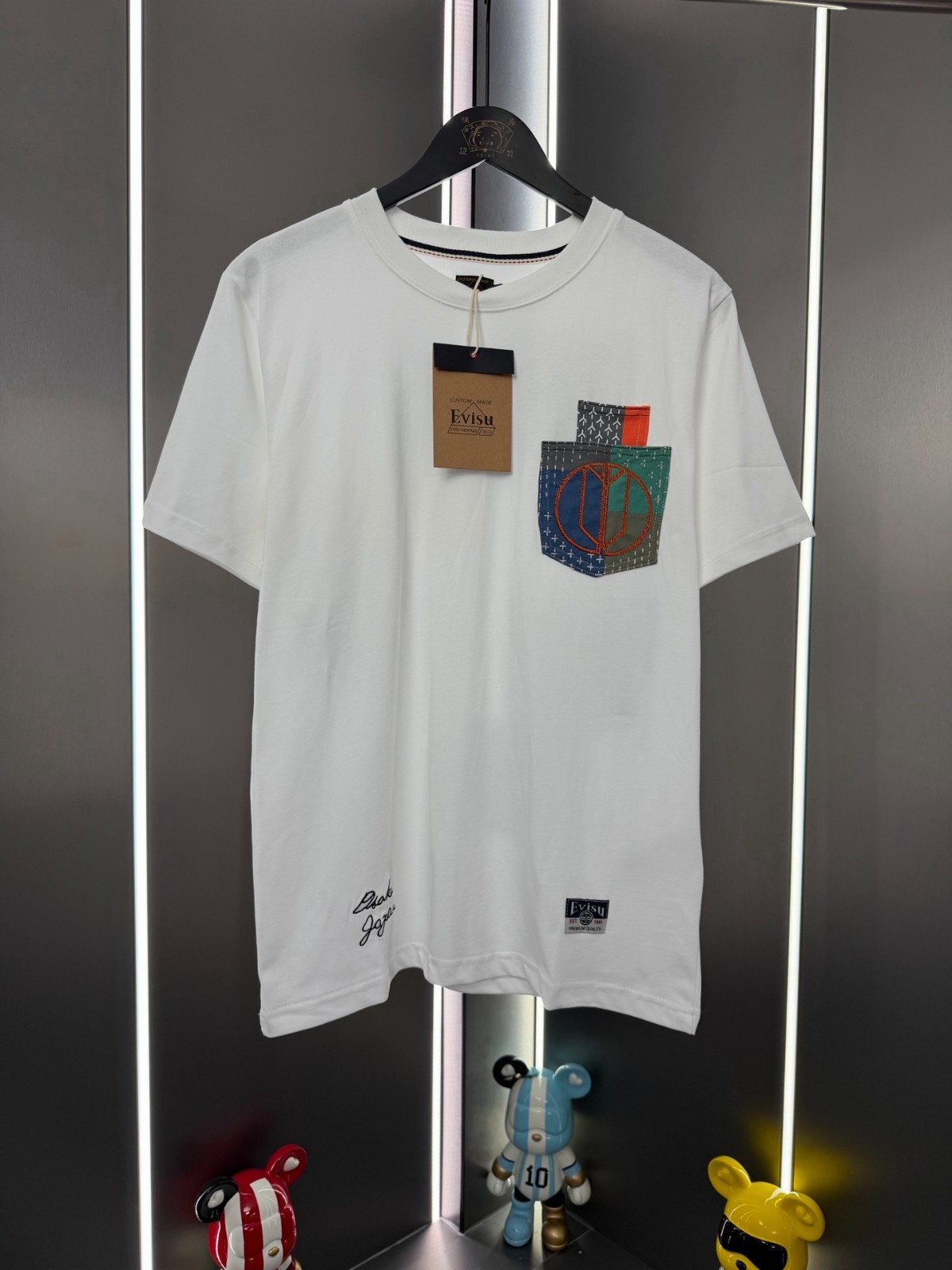 Evisu t shirt tee black/white  S/M/L/XL/XXL