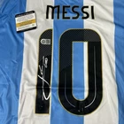 Leo Messi Signed Argentina Soccer Jersey Autographed COA