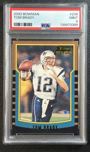 TOM BRADY PSA 9 2000 BOWMAN FOOTBALL #236 ROOKIE CARD MINT RC PATRIOTS