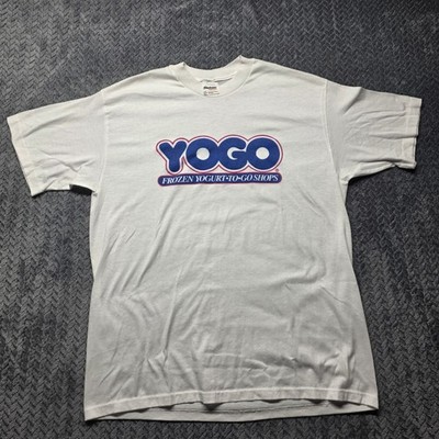 VTG 80s YOGO Frozen Yogurt To-Go Shops T-Shirt Mens XL USA Single Stitch Stedman