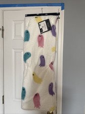 NWT NEW Storehouse GHOST Pastel Multi Pink Blue Throw Oversized Faux Fur 50x70"