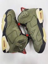 AIR JORDAN 6 TRAVIS SCOTT OLIVE - SIZE 8 (WORN)