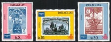 Paraguay Stamp C633-C635  - Ships with sails