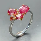 Fine Art ring Natural Tourmaline Ring 925 Sterling Silver Size 7.75 /R472954