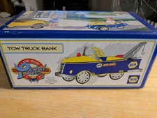 1999 Crown Premiums 1940 NAPA Gendron Tow Truck Pedal Car Bank 1:16 NIP Box