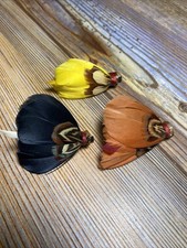 Vintage Fishing Lures Lot Of 3 Flyrod Cork Baits Unknown Orvis? Nice Flies