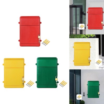 Lockable Wall Hanging Mailbox Post Box Drop Box for Home Office Lightweight