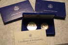 1986 Ellis Island Statue of Liberty S .900 Silver Dollar and 1986 Half Dollar Pr