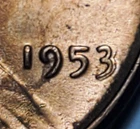 1953 P LINCOLN WHEAT PENNY UNC DOUBLED 3 ERROR #P2181