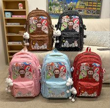 2025NUEVO 42 cm Labub - Bolso de dibujos animados escuela para niñas niños mochila de gran capacidad